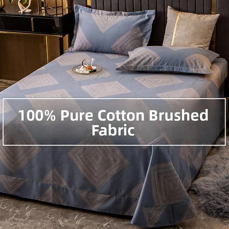 

Зимний утолщенный комплект постельного белья из чистого хлопка и фланели: односпальный пододеяльник, наволочка, три предмета, современный стиль, геометрический дизайн