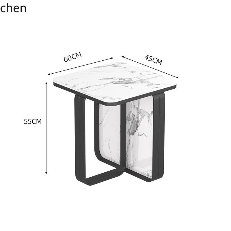 CZ Rock Slab Side Small Coffee Table Marble Living Room Sofa Corner Table Simple Creative Balcony