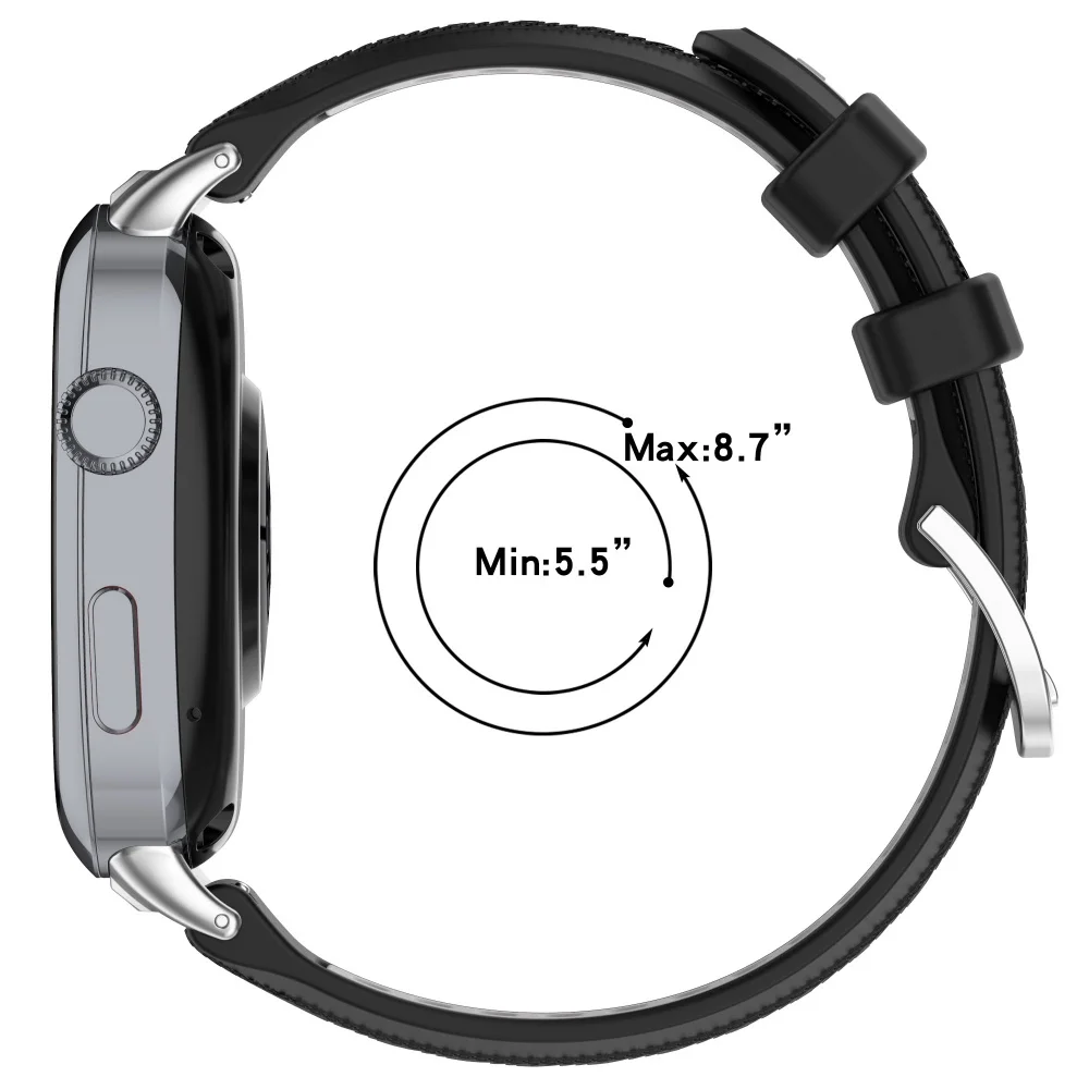 Pulseira de silicone de cores duplas para huawei watch d2, pulseira respirável, substituição esportiva (sem aviso de airbag)