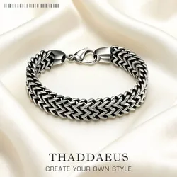 Geometric Design Men Chain & Link Bracelet With Lobster Clasp,Titanium Steel Figaro Ancient Maya Classic Gift