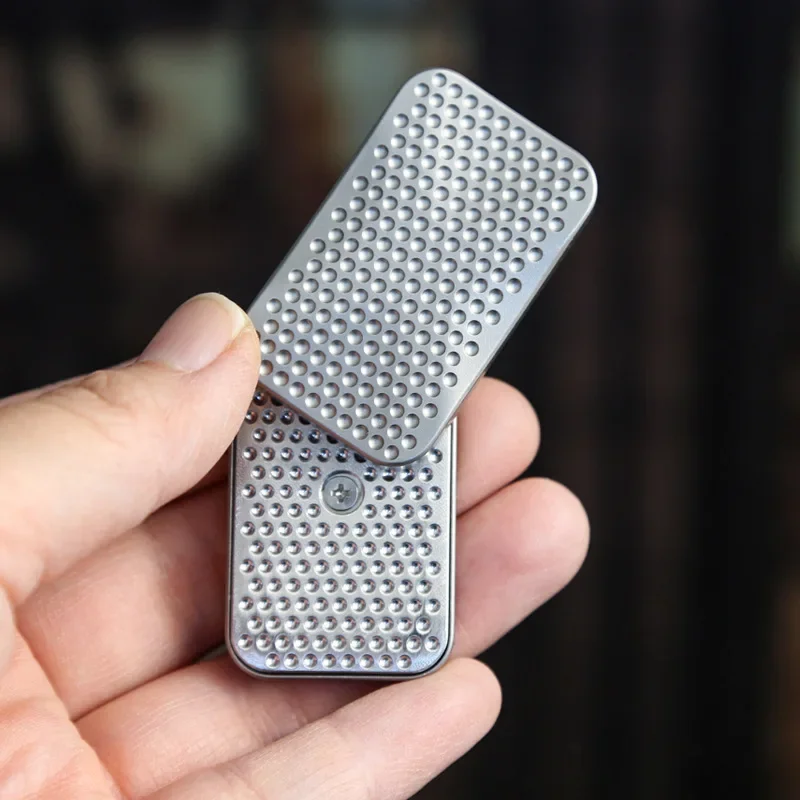 Stainless Steel EDC Fidget Spinner Toys Stress Relief Magnetic Push Card Anti Stress Metal Mechanical Fidget Slider Mens Gift