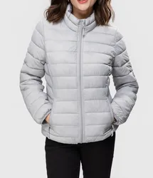 FASHIONSPARK-Manteau en plumes pour femme, Parka pliable avec sac de rangement, Vestes courtes ultra légères, Combinaison chaude d'hiver à fermeture éclair complète