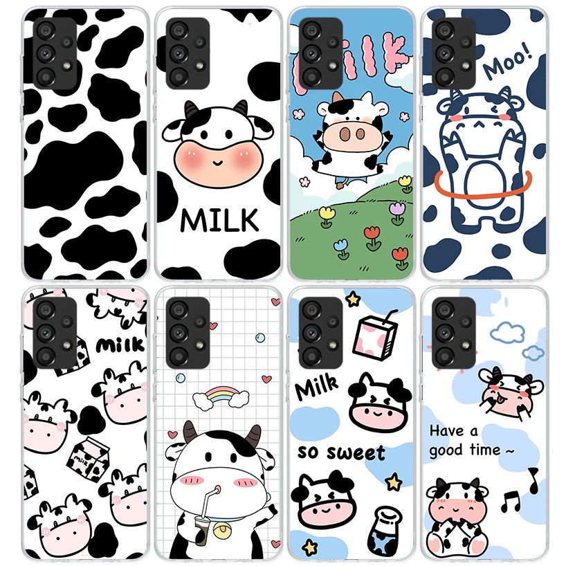 Dairy Cattle Cow Speckle Cute Phone Case for Samsung Galaxy A15 A25 A35 A55 A14 A24 A34 A54 A13 A23 A33 A53 A12 A22 A32 A52 A05S