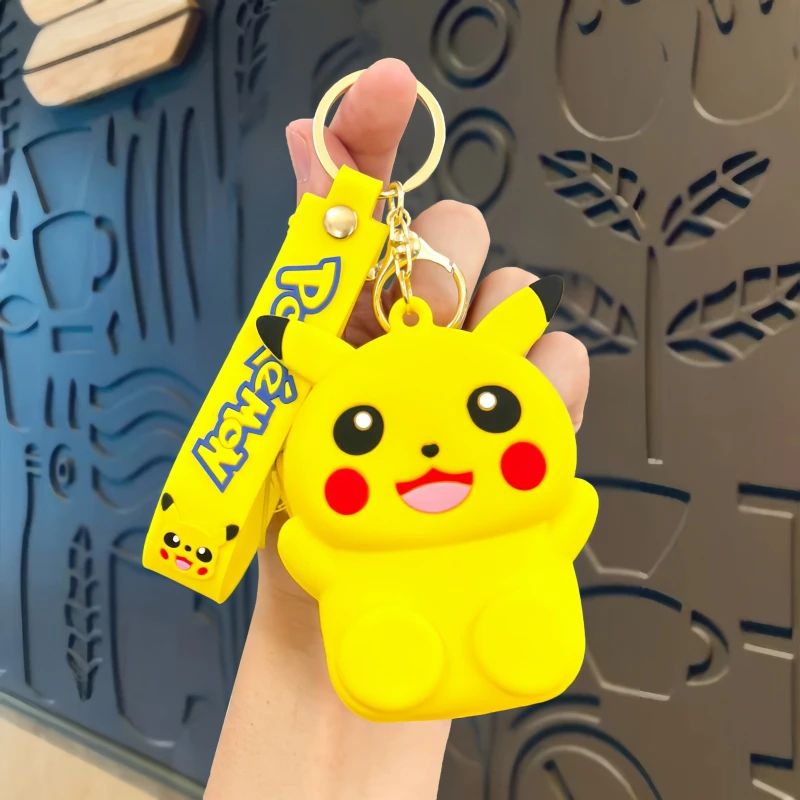 Anime Pokémon Pikachu Squirtle Eevee Psyduck Charmander Bulbasaur Coin Purse Cute Bag Key Chain Pendant Coin Purse Gift - view 2