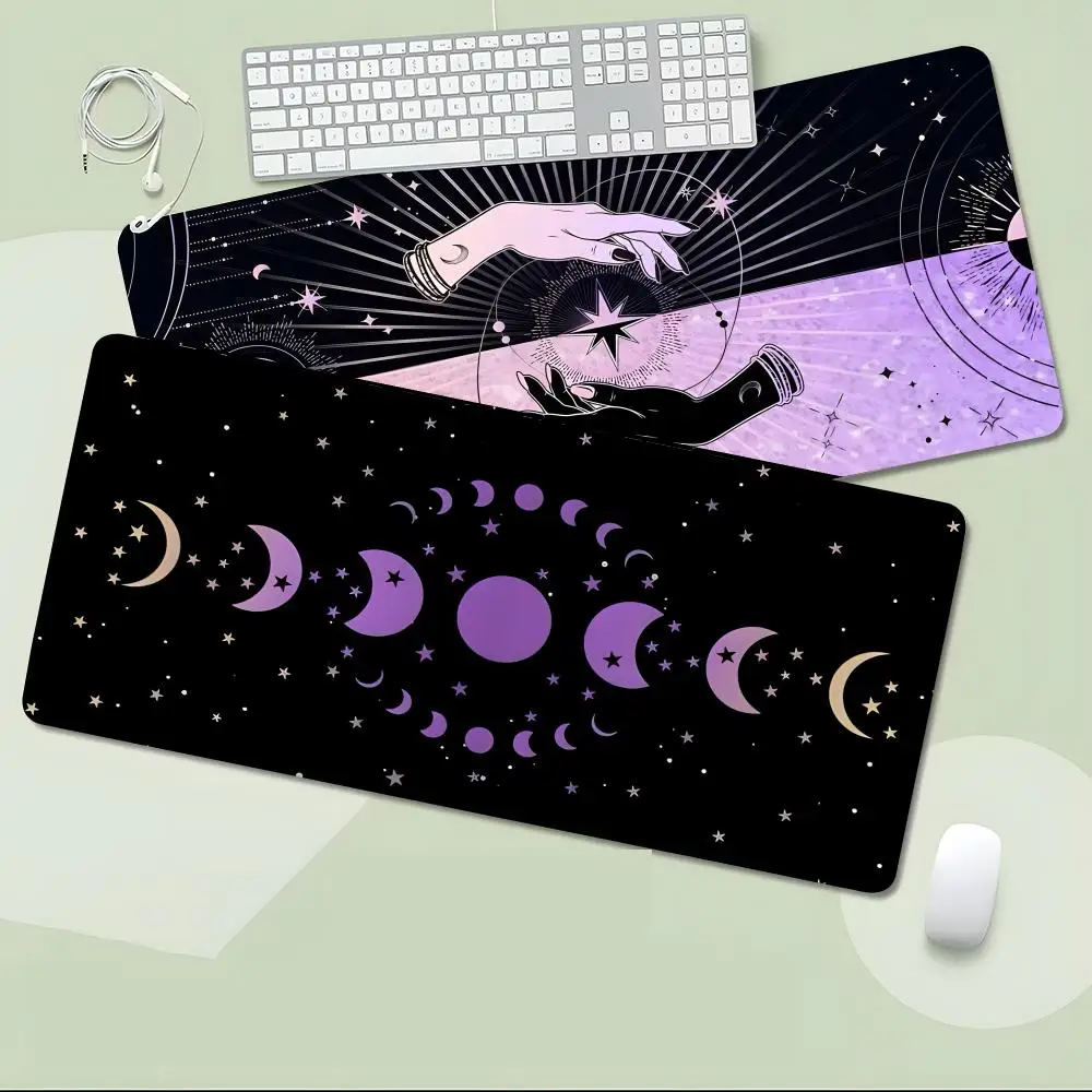 art style Tarot Style Mouse Pad Non-Slip Large Desk Mat Thick Stitched Edge Gaming Mousepad