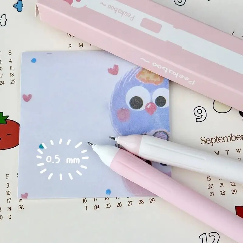 NEW 3Pcs School Office Supplies New Cat Push-Button Pens 0.5mm Black Quick-Drying Fun Decompression Cute Cat Pen For Cat Lovers
