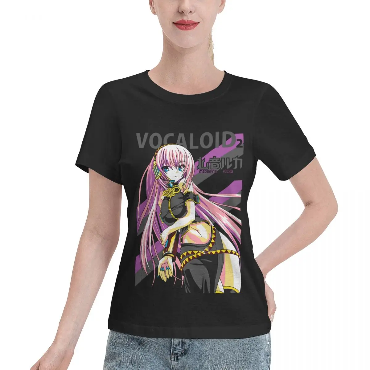 新着-ルカ-ボーカロイド-レディース-tシャツ-レトロ-オールシーズン-tシャツ