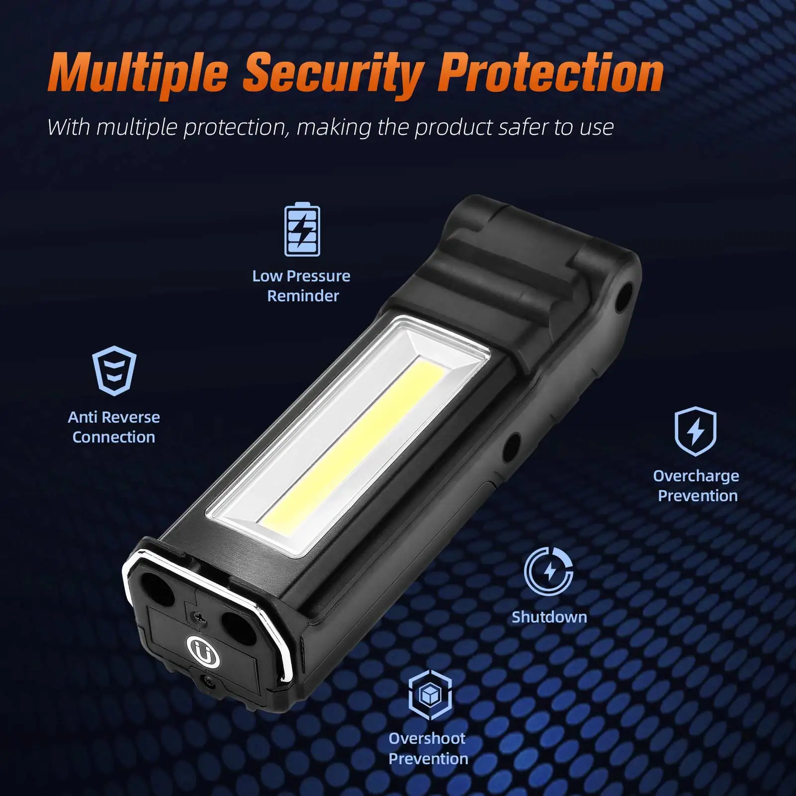 SUPERFIRE G15/S LED+COB Work Light Portable Flashlight with Magnetic USB Rechargeable Multi Function Folding Repair Car Lantern