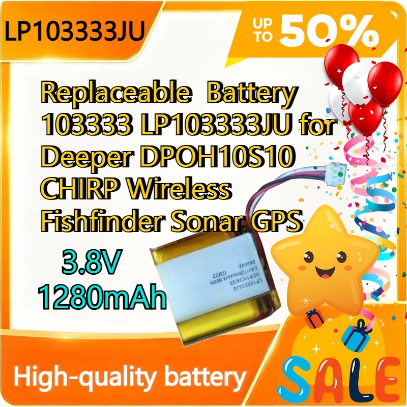 Chirp Sonar Fish Finder - High Quality Replaceable 1280mAh Battery 103333