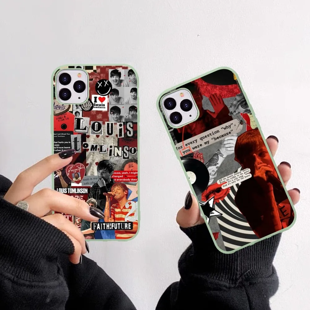 L-Louis Singer T-Tomlinson funda de teléfono para IPhone 14 11 12 13 Mini Pro Xs Max 8 7 6 6S Plus X XR funda de Color caramelo sólido