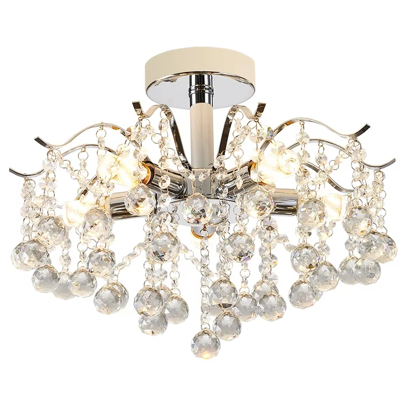 2025 nouveau IRALAN luxe branche lustres en cristal moderne argent pendentif LED lumières pour chambre salle à manger salon cuisine