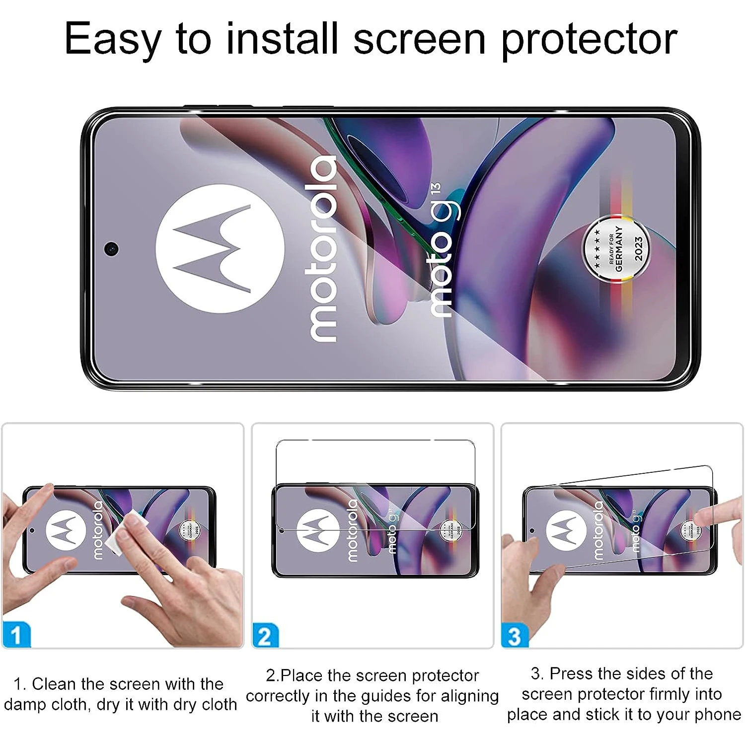 

4Pcs For Motorola MOTO G13 Tempered Glass Screen Protector Glass Film