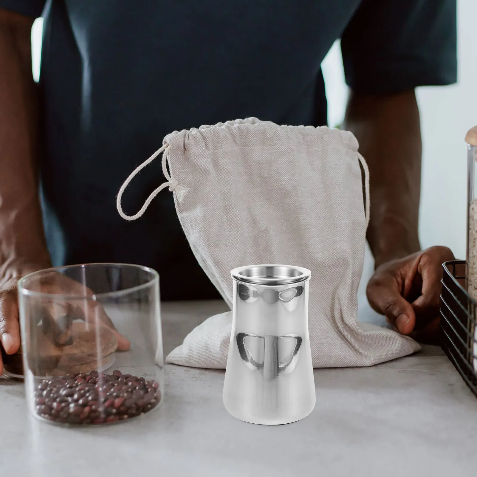 

Espresso Coffee Sifter Stainless Steel Fine Mesh Shaker Filter Grind Sieves Baking Powder Strainer Flour Shaker Small Sifter For
