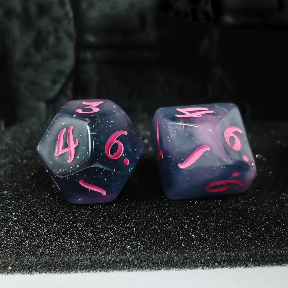 7 قطعة/مجموعة النرد بريق مجموعة النرد ألعاب الطاولة اللعب DND TRPG RPG ألعاب النرد لتزيين المنزل الاطفال اللعب لعب الأدوار ألعاب النرد مجموعة