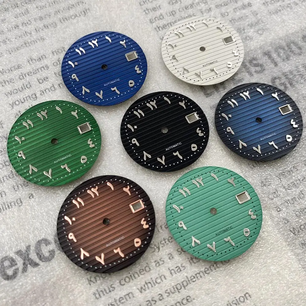 قرص NH35 مقاس 30.5 ملم قرص معدل أرقام عربية في الشرق الأوسط ملحقات ساعة نوتيلوس تناسب حركة NH35