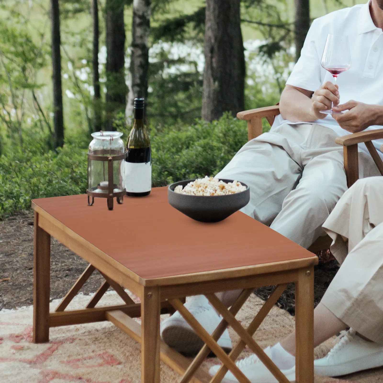 

Outdoor PU Picnic Table Mat Waterproof Heat Insulation Placemat Anti-Scald Tableware Cushion Camping Table Mat