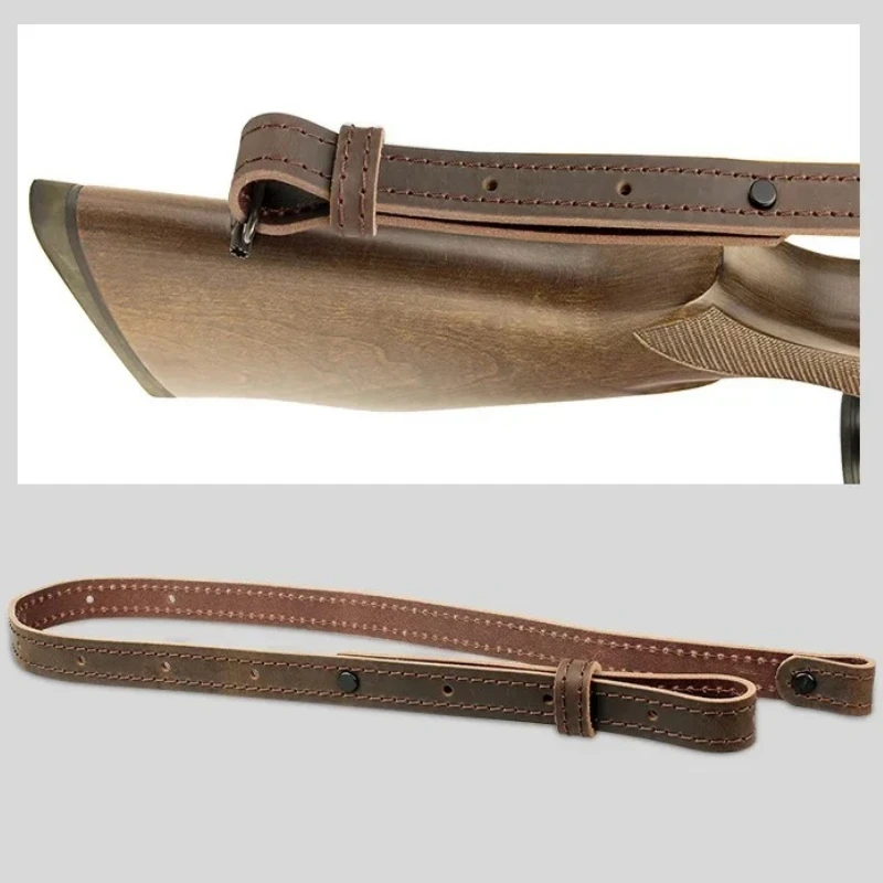 

Genuine Leather Gun Sling Rifle Slings Tactical Strap for Shotgun for Ruger Remington 870 Gamo Hunting Accessories