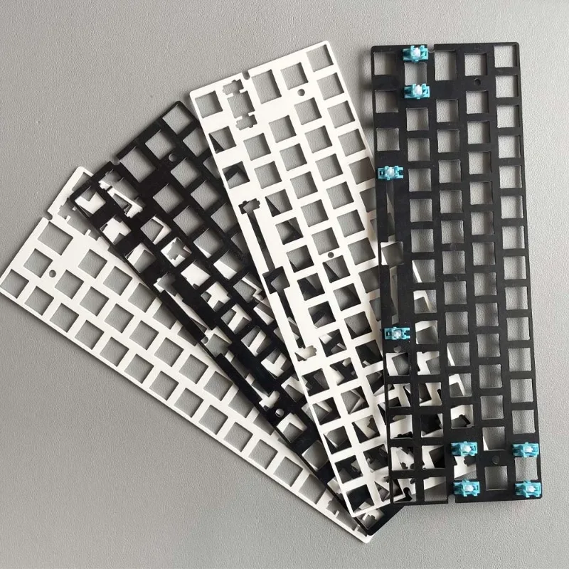 Black White Keyboard Positioning Plate Custom GH60 61 64 Keyboard Accessories 1.66mm Fr4 Ergonomic Fits Steel Plate Stabilizers
