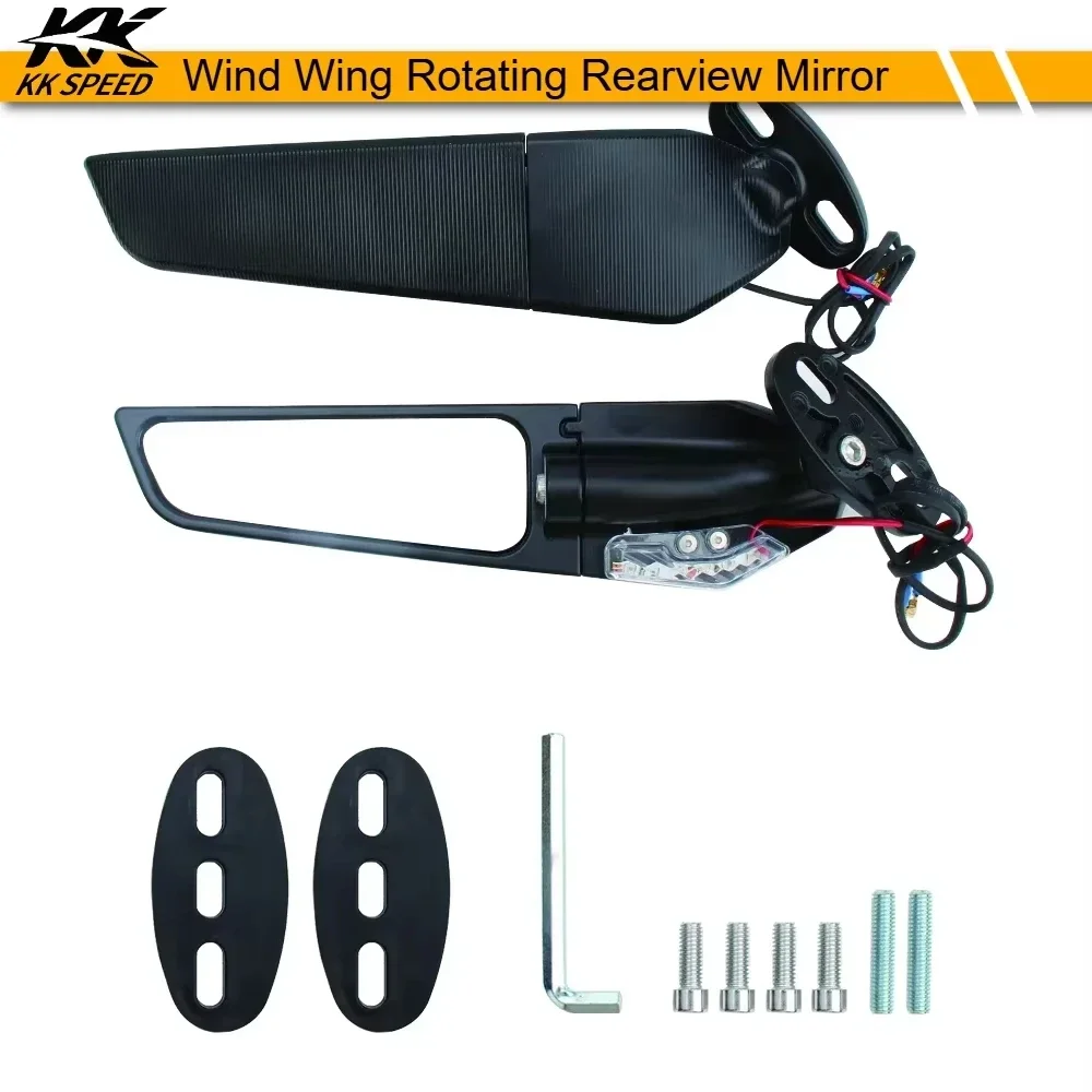 دراجة نارية مرآة الرؤية الخلفية قابل للتعديل الدورية الرياح الجناح مرآة استبدال لياماها R1S R6S V2 V3 YZF R6 R1 R25 R3 R125 R15