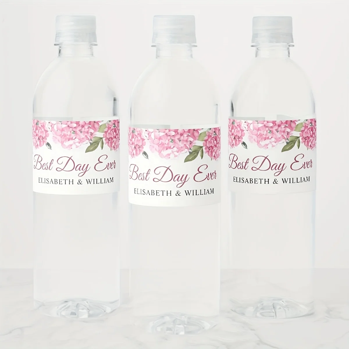 ملصقات زجاجات مياه مخصصة لحفلات الزفاف، ملصقات، عيد الميلاد، الذكرى السنوية، الحفلات، المناولة، مقاومة للماء، المعمودية