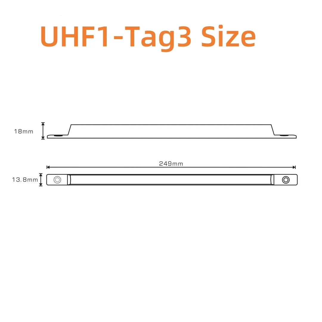 ZK UHF1-Tag3 UHF RFID علامة ترخيص السيارة المعدنية السلبية لنظام ركن السيارة للتحكم في الوصول غير القابل للتوقف علامة فائقة التردد X5P