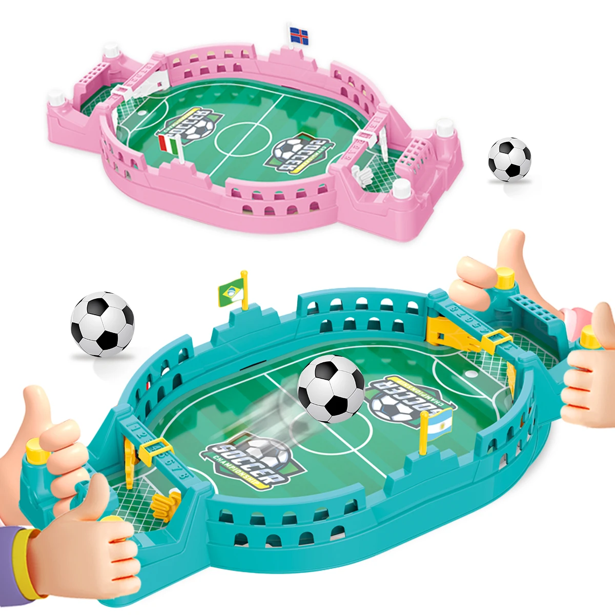 Mini Tabletop Football Games Children Toys,  Soccer Pinball Desktop Sport Double Player Competition Gifts for Kids Family Game