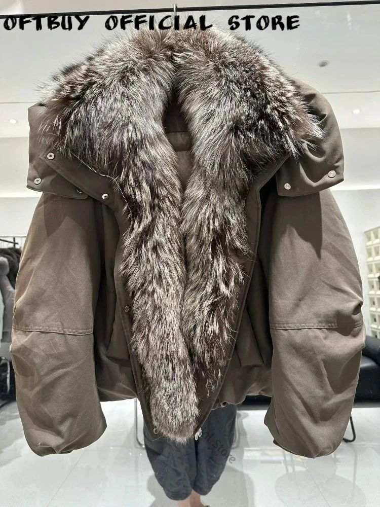 Hooded Ladies Thick Goose Down Winter Down Jacket Zipper Warm Outerwear Casual Snow Season Cold Climate Everyday Winter Fashion