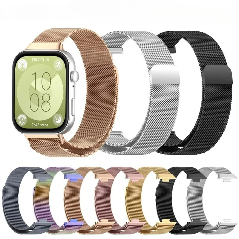 Uhrenarmband mit Milanese, geeignet für Huawei FIT3/4/4Pro, magnetisches Sportarmband, atmungsaktives Armband