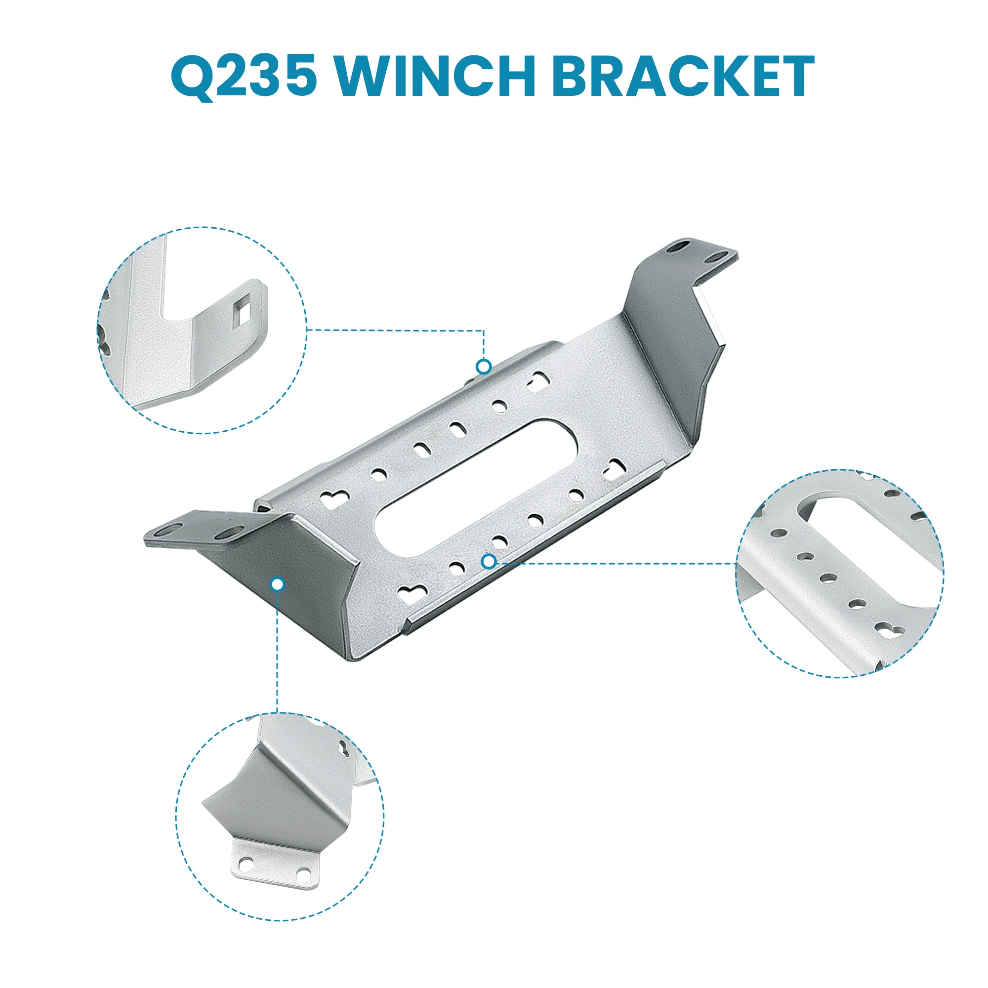 Kit de montage de treuil pour ycin is Ranger, acier, 400, 500, 570, 800, 4x4, 2010-2018-2019