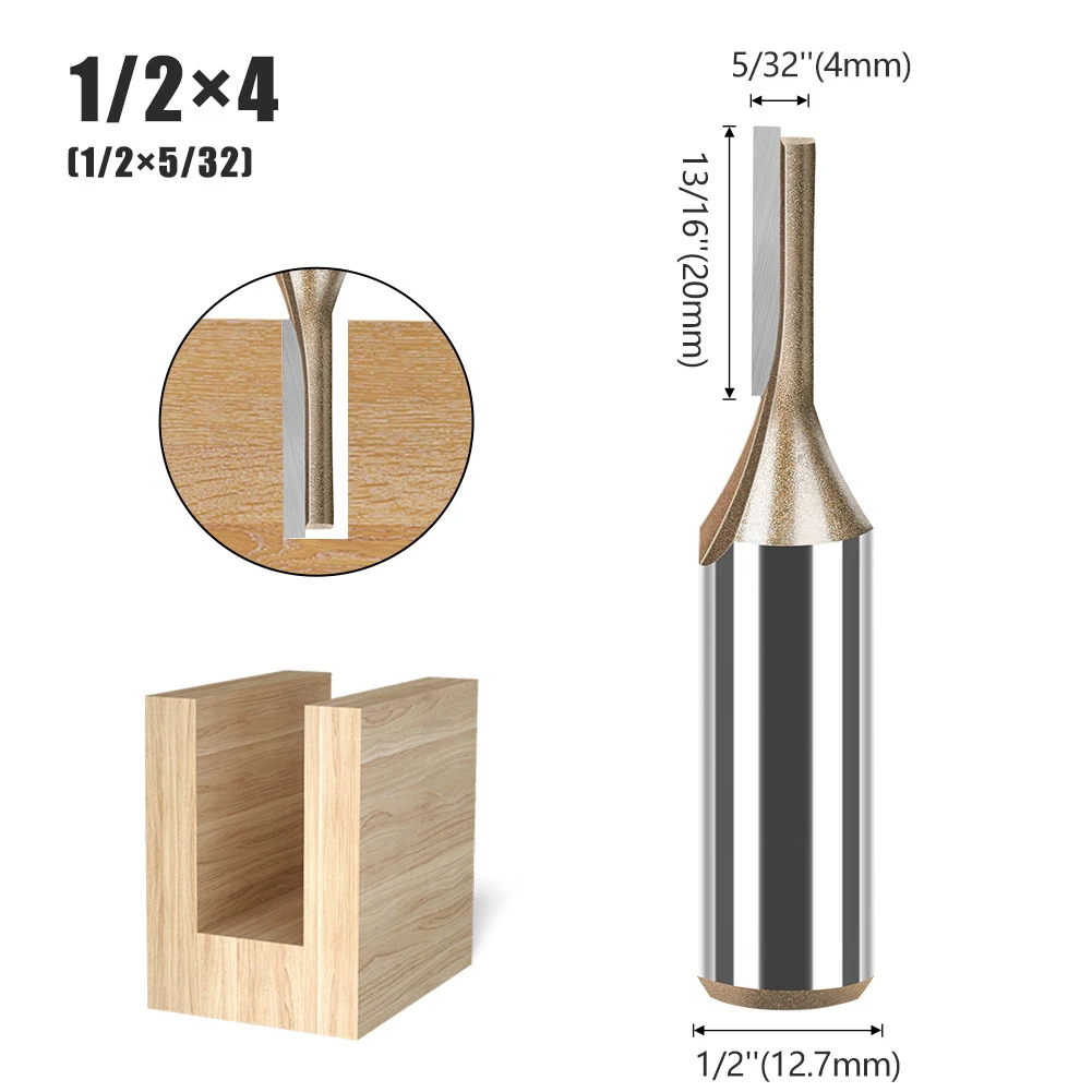 1PC 12.7mm H30mm Straight Bit 2 Flutes Router Bit CNC Milling Cutter  Woodworking Slotting Cutter Carbide Endmill Milling Cutter