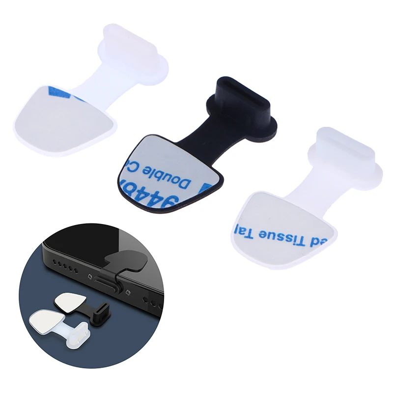 10pcs Charging Port Anti-Dust Dirt Plug For iPhone/Samsung 20 USB Type-C Port Protector Silicone Dustplugs Cover Anti-Lost Cap
