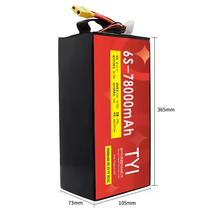 แบตเตอรี่โดรน TYI 78000mAh ความจุสูง ชนิดโซลิดสเตท 23.7V 7.4V 55.3V 71.1V9 4.8V มีสินค้าพร้อมส่ง