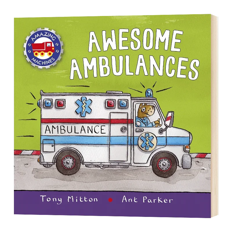 

Удивительные машины Awesome Ambulances, Тони Рутон, Детские книги в возрасте 3, 4, 5, 6 лет, английские книжки с картинками, 9780753474570