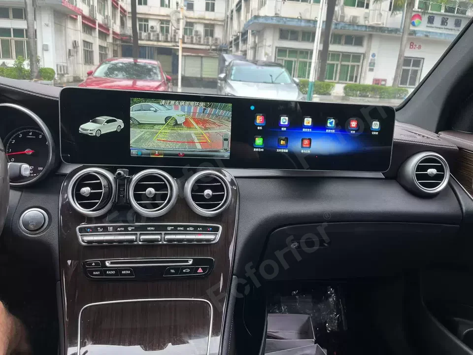 12.3 Inch Dual Screen Android 13 Car Radio For Mercedes Benz GLC C Class 2015-2024 NTG 5.0/5.5/6.0 GPS Multimedia Player CarPlay