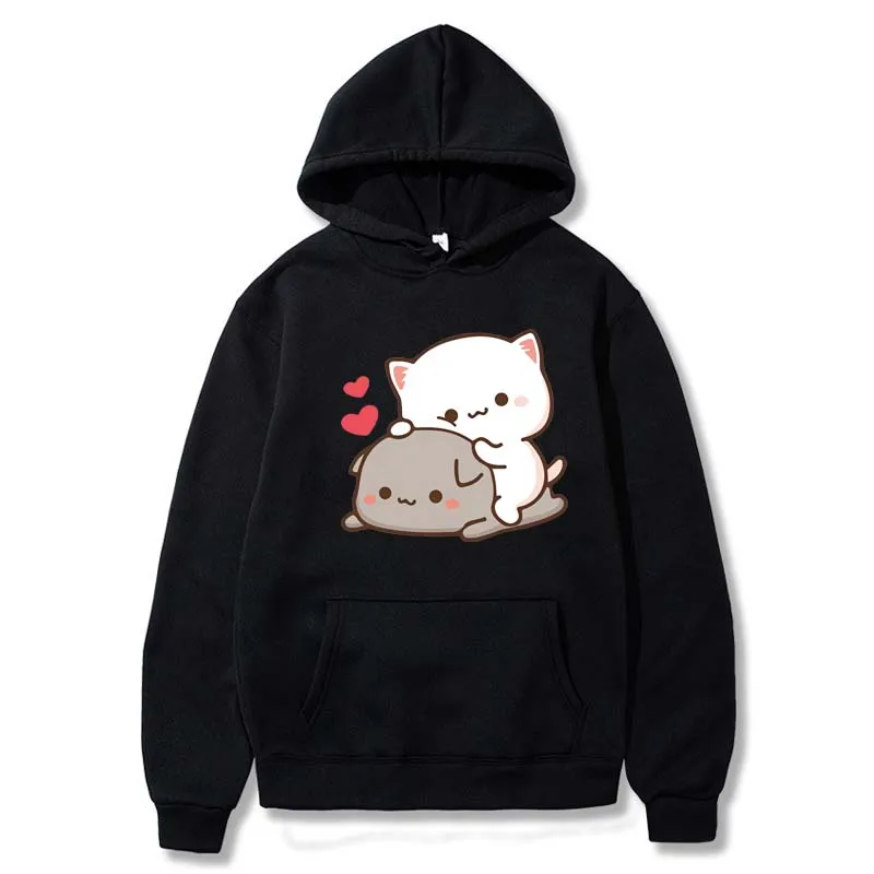 

Women's Long Sleeves Women Long Sleeves Kawaii Girl Anime Sweatshirt Fleece Harajuku Oversized Casual Pullover Cute Valentine's