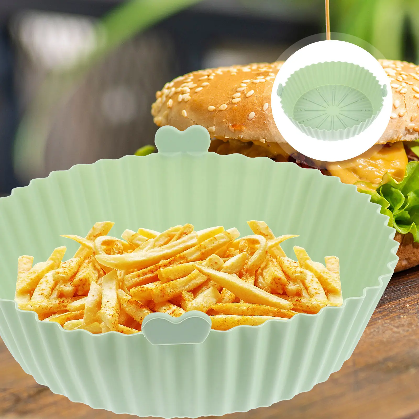Air Fryer Mat Household Silicone Liner Non-Stick Wear-Resistant Reusable Heat-Resistant Kitchen Accessory Baking Silicone Pot
