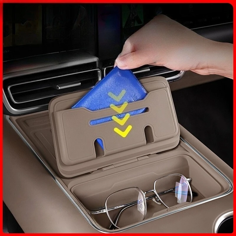 

For LEADING IDEAL L6 L7 L8 L9 2024-2025 Central Control Wireless Charging Pad Silicone Storage Box Car Interior Accessories