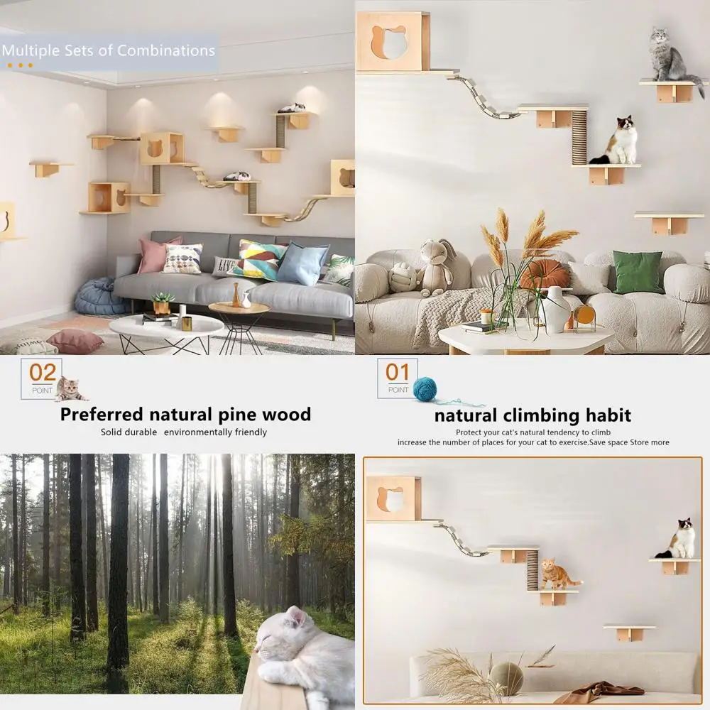 

Стенка для скалолазания с кошачьими мебелью: предстояния, насекомые, лестницы, мостом, когтеточками