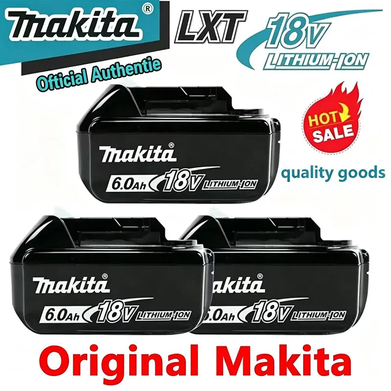 100% Origina New 18V Makita 5Ah 6Ah Powerful tool battery+ch