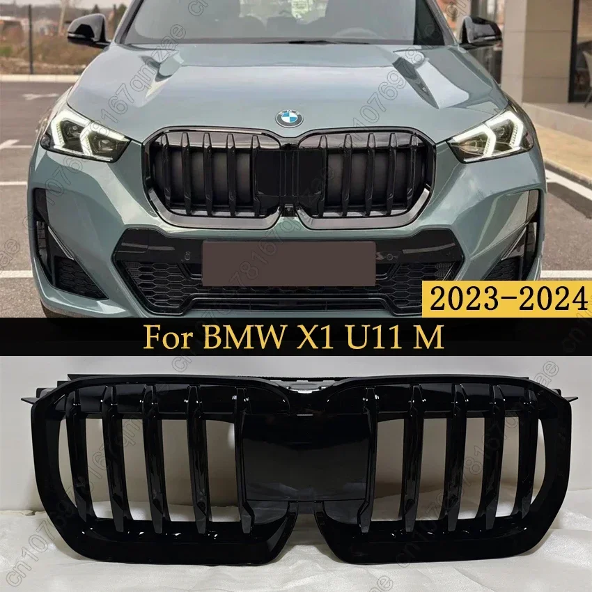 

Front Bumper Kidney Grille Grill Single Slat Style For BMW X1 U11 U12 xDrive18d 28i 23d M Sport 2023-2024 Racing Grills Kits