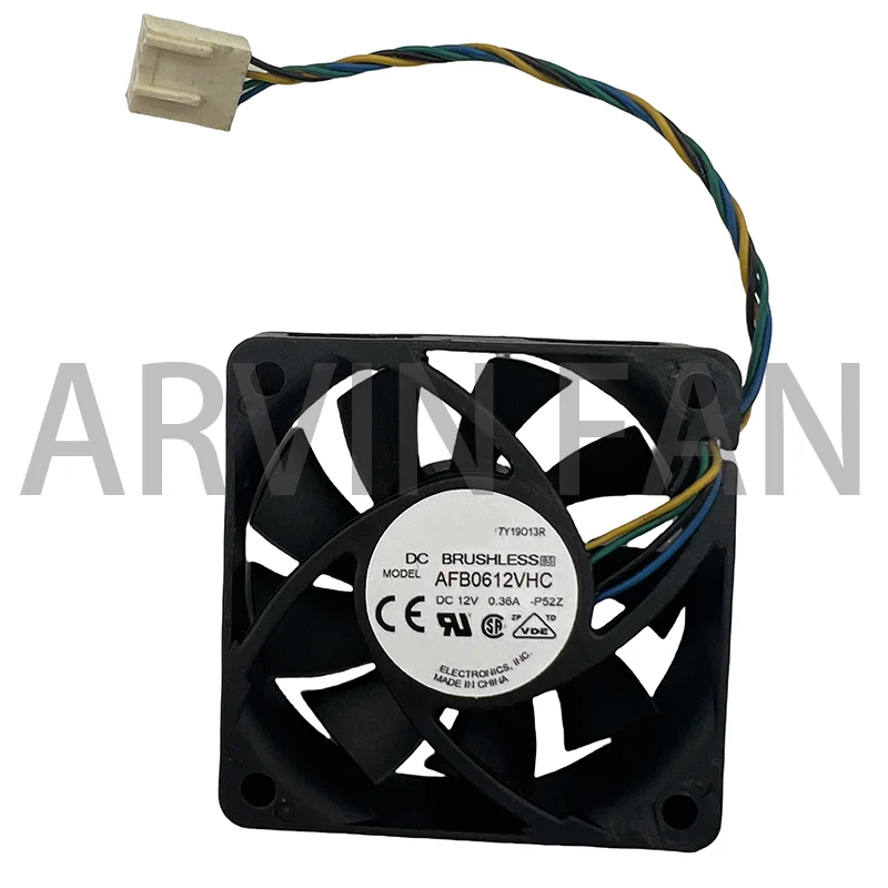 

Brand New Original AFB0612VHC 6cm 60mm 6015 12V 0.36A Ball Bearing 4-wire 4pin PWM Air Oolume Cooling Fan