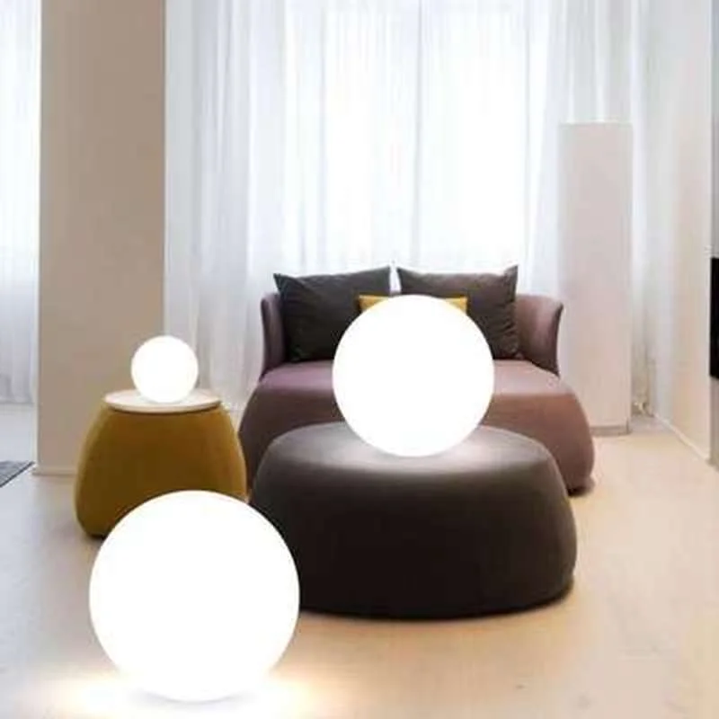 

Nordic Ball Glass Floor Lamp Modern Simple Home Deco Stand Light Bedroom Bedside Lamp Remote Charging Living Room Standing Lamp