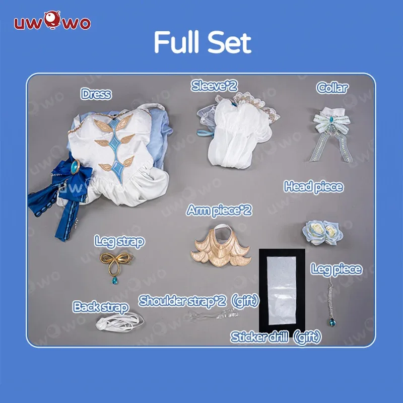 EN STOCK UWOWO Genshin Impact exclusivo Fanart Focalors vestido disfraz Cosplay