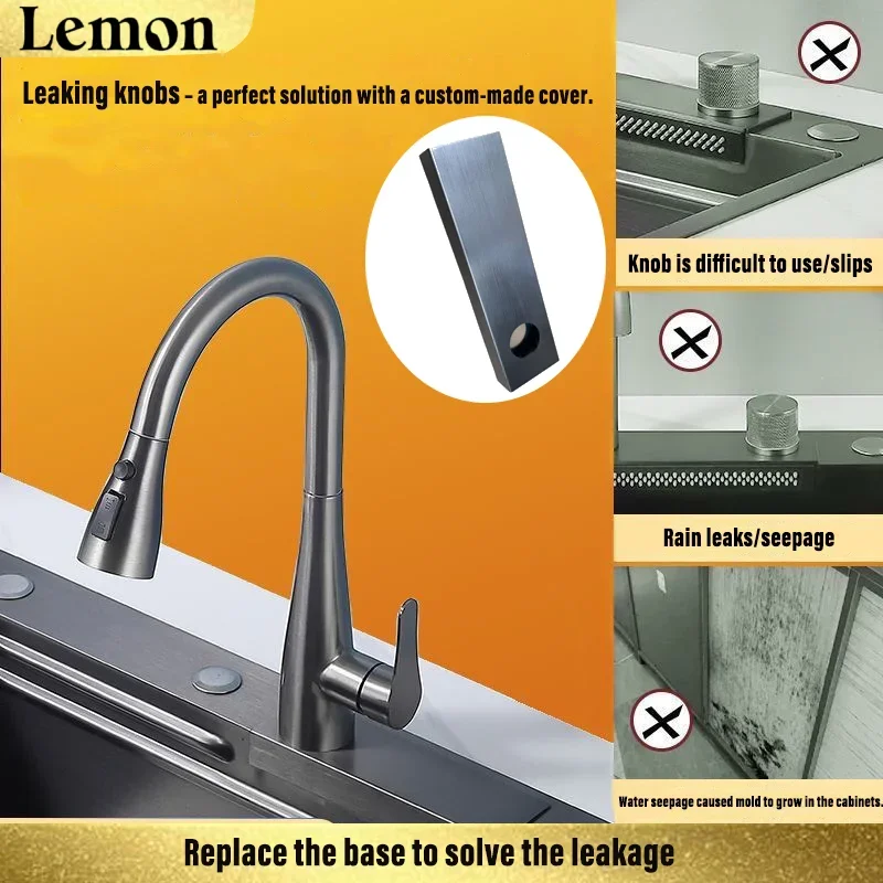 

Shower Cascade Faucet Replacement Base Kitchen Sink Retrofit Kit Leak-Proof Tool-Free Installation Water Leakage Repair Parts