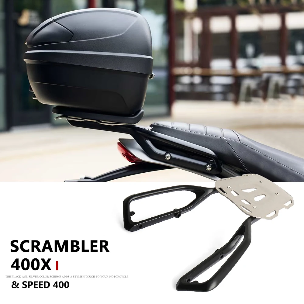 Motorcycle Rear Luggage Rack Carrier Case Support Holder Cargo Bracket New For Scrambler 400X SPEED400 Speed 400 2024 2025