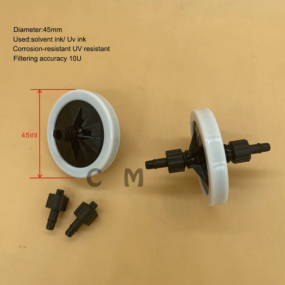 filtro de tinta de disco 10 micron 45 mm tinta solvente uv para spectra polaris 512 impressao de flora gongzheng impressora a jato de tinta filtro plotter 01