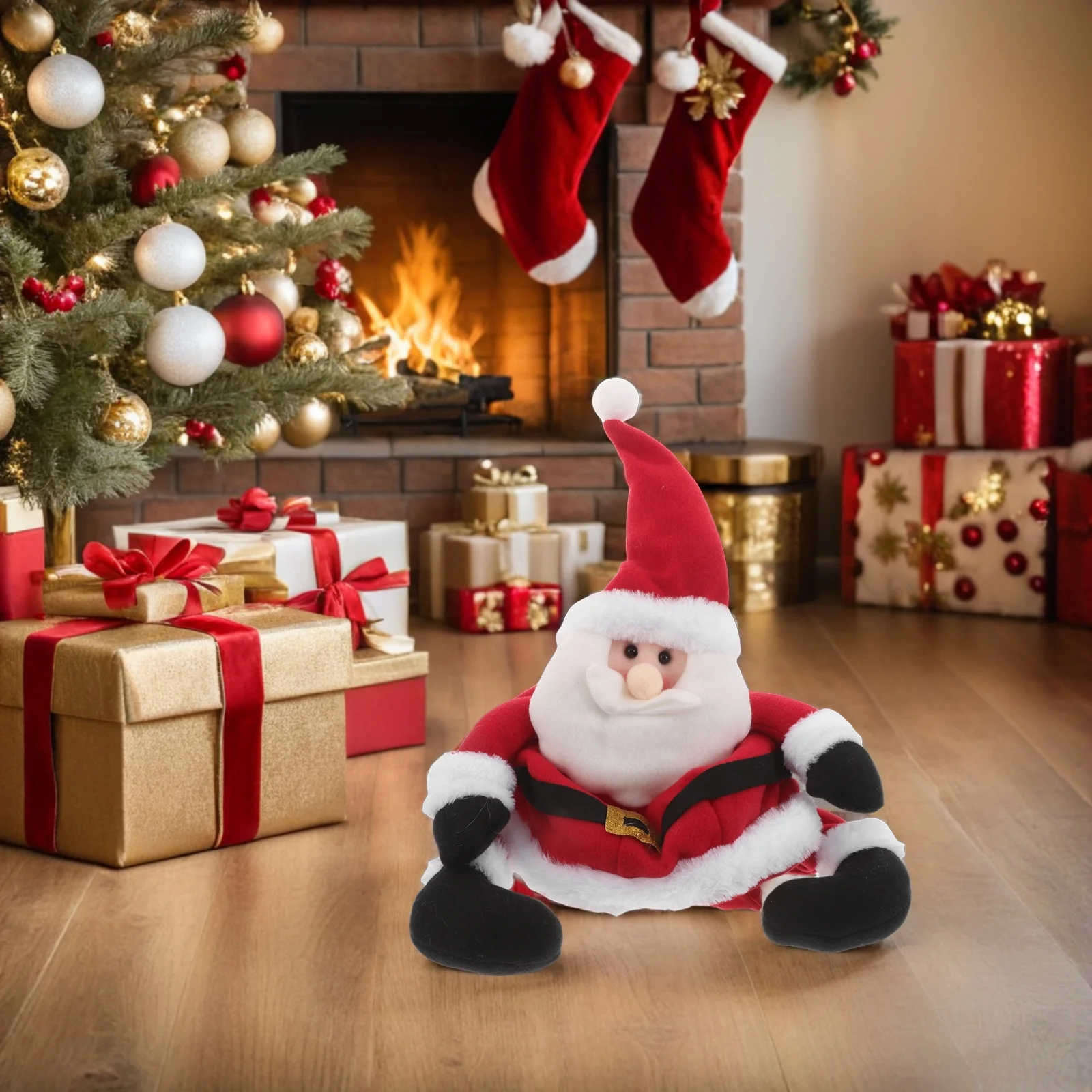 

3D Long-Legged Santa Hat: Christmas Headwear For Adults Holiday Party Costume Accessory, Festive Dress Up, Xmas Cosplay