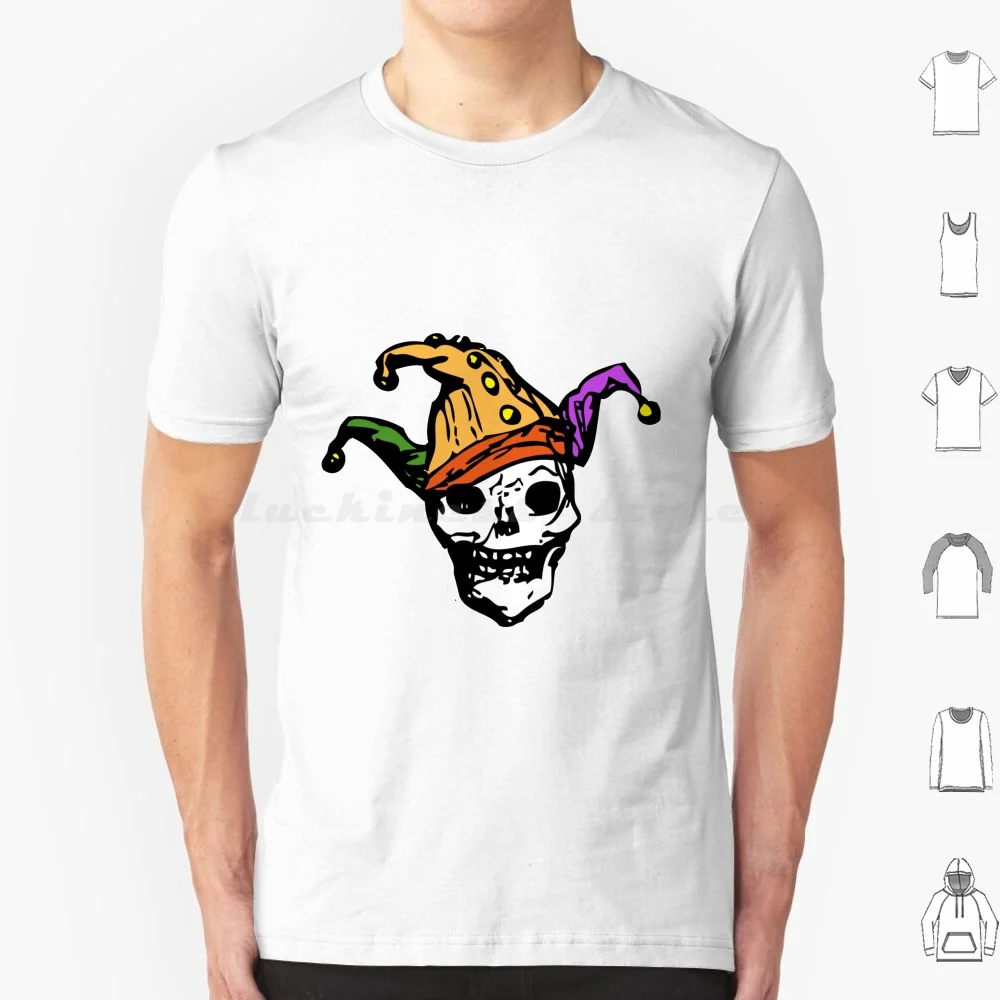 Ghastly Jester Skull T Shirt Big Size 100% Cotton Halloween Skull Halloween Jester Jester Skull Skull Jester Ghoul Ghastly