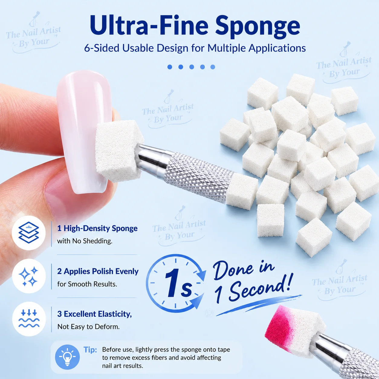 Nail Art Sponge Soft Sponges Gradient Nail Art Stamper Tools Color Fade Manicure DIY Creative Nail Sponge Gripper Tool