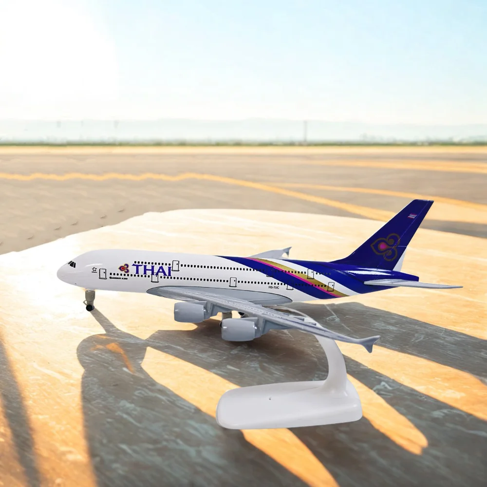 

Home Decor A380 Thai Airways Airbus 20cm Alloy Model Airplane With Landing Gear For Aviation Enthusiasts Airplane Models Gifts